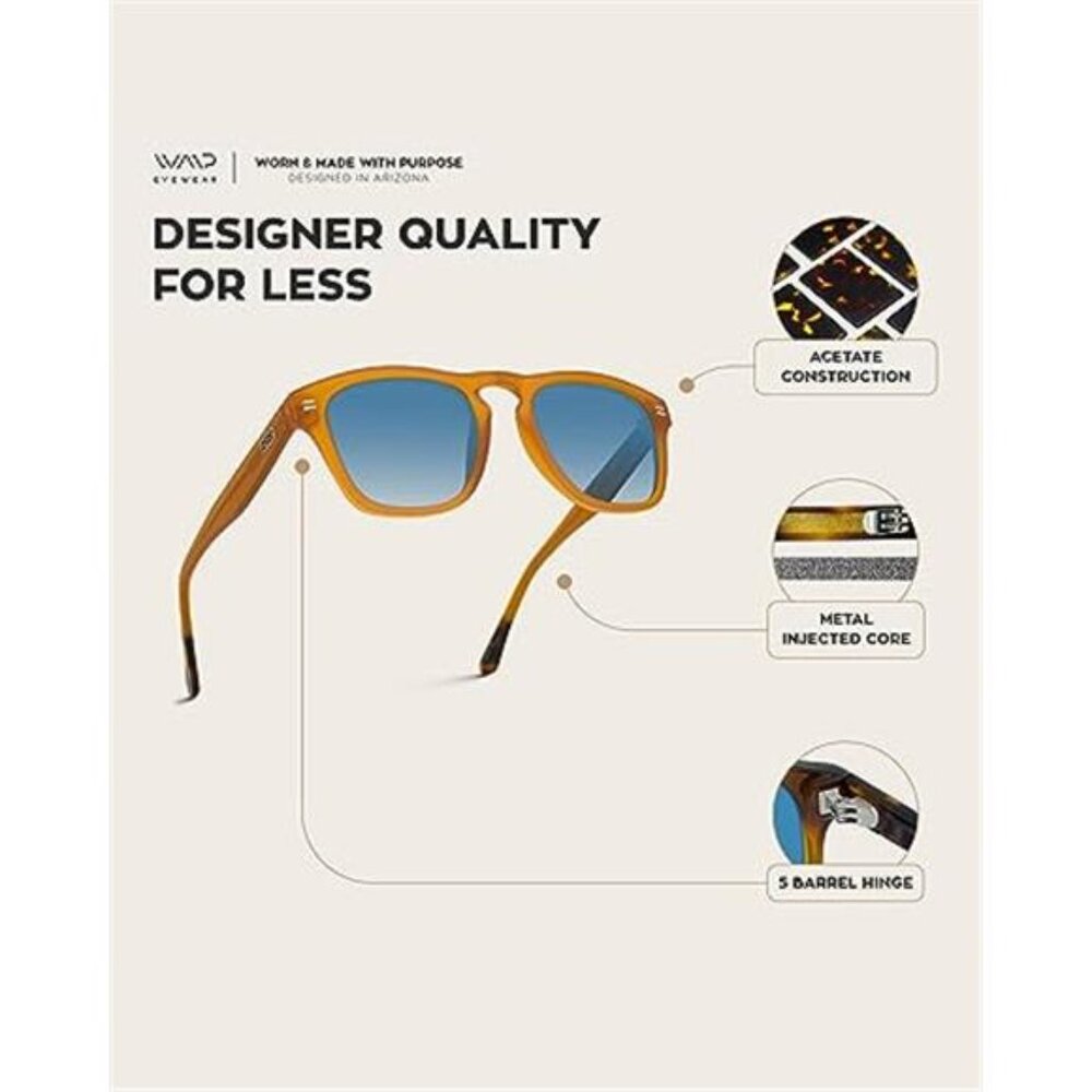 Polarized Retro Large Rectangular Mens Sunglasses… - image 5